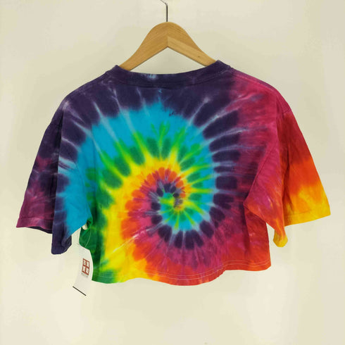 90S Sundog FRIENDSHIP VALLEY DOLPHINS タイダイ染 リメイク クロップド丈 S/S Tシャツ レディース import:S