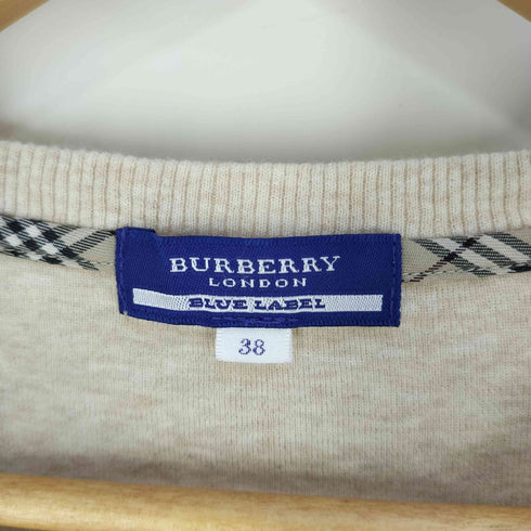 バーバリーブルーレーベル BURBERRY BLUE LABEL ワンポイント刺繍 コットンカーディガン レディース JPN:38