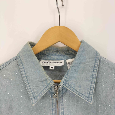 CATHY DANIEIS ビジューデザインジップデニムジャケット レディース JPN:XL
