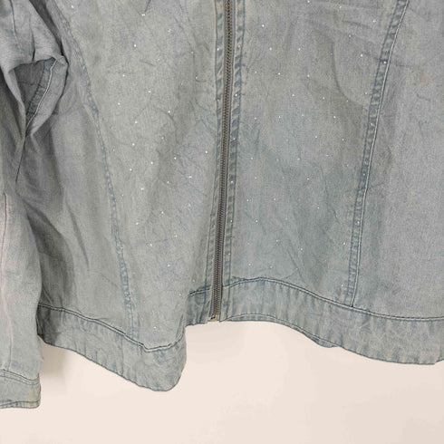 CATHY DANIEIS ビジューデザインジップデニムジャケット レディース JPN:XL