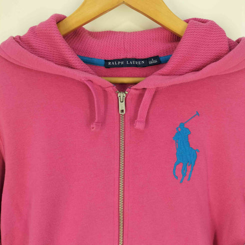 ラルフローレン RALPH LAUREN ビッグポニー刺繍 裏起毛 フード裏サーマル フルジップ スウェットパーカー レディース JPN:S