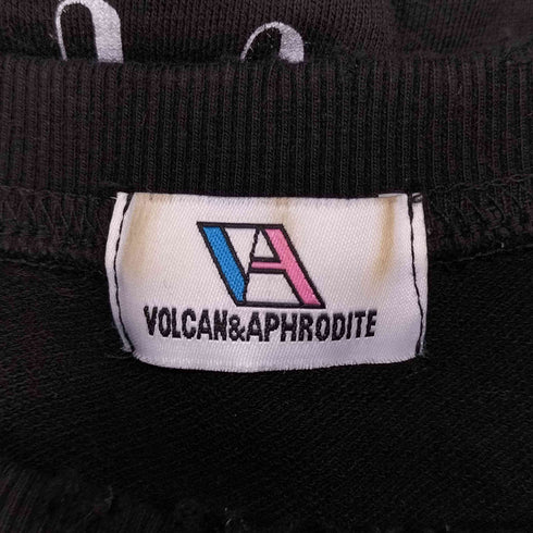 ヴォルカンアンドアフロダイティ VOLCAN&APHRODITE バンドプリント DAMAGE加工スウェット メンズ