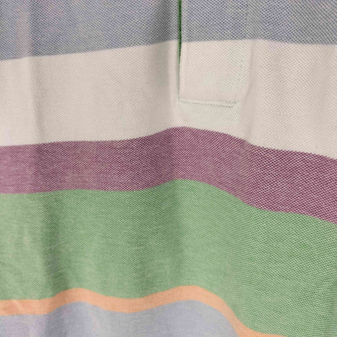 ティンバーランド Timberland REGULAR FIT ロゴ刺繍 マルチボーダー ポロシャツ メンズ JPN:XL