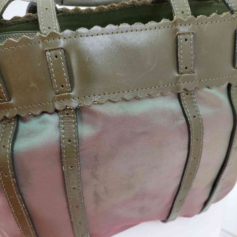 ジャンポールゴルチエ Jean Paul GAULTIER 玉虫 レザーハンドバッグ メンズ