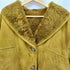 DIBI DONNA SHEARLING イタリア製 クロスステッチ スウェード ムートン コート レディース EUR:40