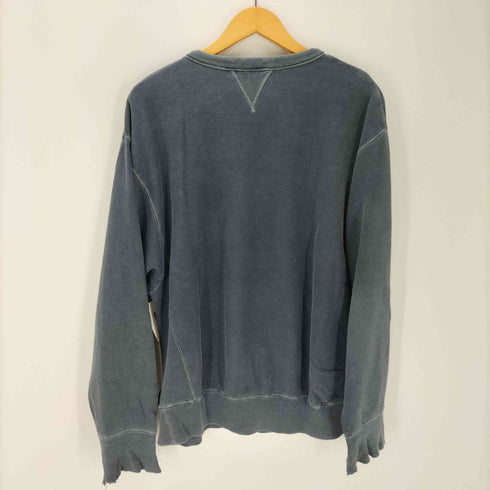 ユーエスネイビー U.S.NAVY 40-50S USA製 両Vガゼット VINTAGE USN 染み込みプリント スウェット メンズ