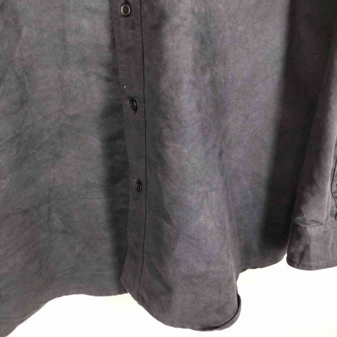 ナイツブリッジ KNIGHTSBRIDGE OLD フェイクスエード フラップポケット レギュラーカラー 長袖シャツ メンズ import:L