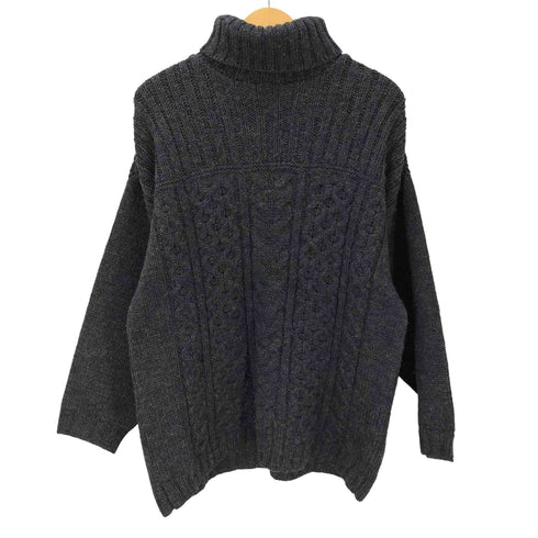 Inis Crafts アイルランド製フィッシャーマンハイネックニット メンズ JPN:M