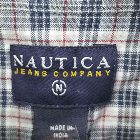 ノーティカ NAUTICA MADE IN INDIA チェックコットンBDシャツ メンズ import:M