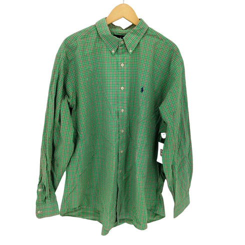 ラルフローレン RALPH LAUREN CLASSIC FIT スモールポニー刺繍チェックコットンBDシャツ メンズ import:XXL