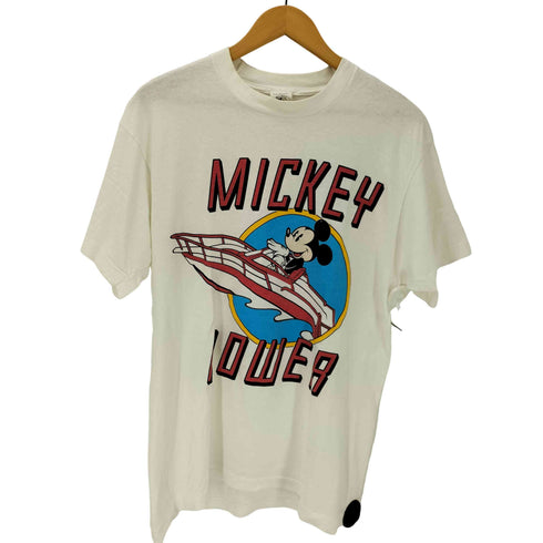 90S USA製 シングルステッチ キャラクタープリント クルーネック半袖Tシャツ メンズ import:XL