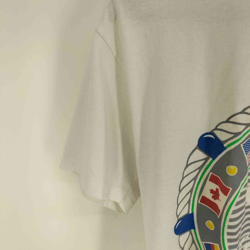 90S Hanes HEAVYWEIGHT 50/50 ボディ USA製 Hawaii nature and nations in Harmony and Balance プリント Tシャツ シングルステッチ メンズ import:M