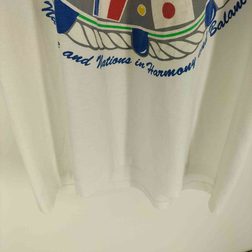 90S Hanes HEAVYWEIGHT 50/50 ボディ USA製 Hawaii nature and nations in Harmony and Balance プリント Tシャツ シングルステッチ メンズ import:M