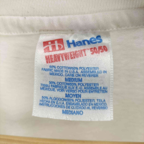90S Hanes HEAVYWEIGHT 50/50 ボディ USA製 Hawaii nature and nations in Harmony and Balance プリント Tシャツ シングルステッチ メンズ import:M