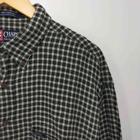 チャップス CHAPS チェック柄 ボタンダウン コットン BIG & TALL ロングスリーブシャツ メンズ XLT