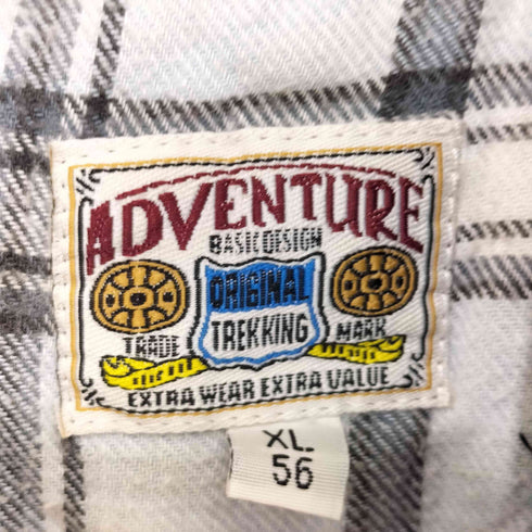 ADVENTURE 80-90s チェック柄 キルティング裏地 シャツジャケット メンズ XL