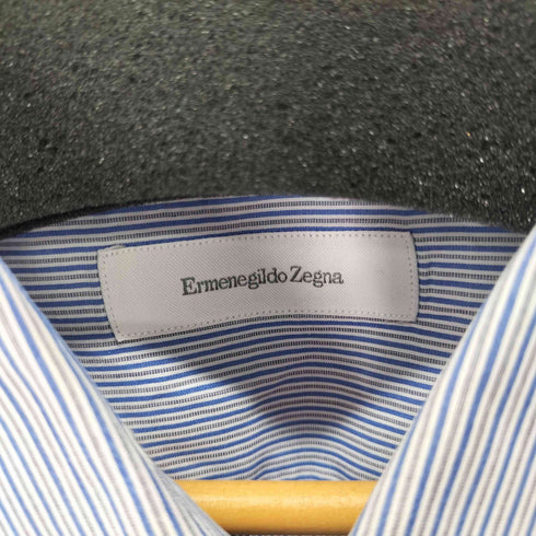 ERMENEGILDO ZEGNA ストライプオーバーサイズシャツ ドレスシャツ メンズ 43/17