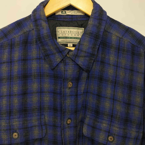 CLAYBROOKE 80-90s チェック柄 キルティング裏地 シャツジャケット メンズ import:XL