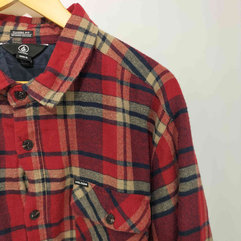 ヴォルコム VOLCOM 80-90s チェック柄 キルティング裏地 シャツジャケット メンズ import:XL