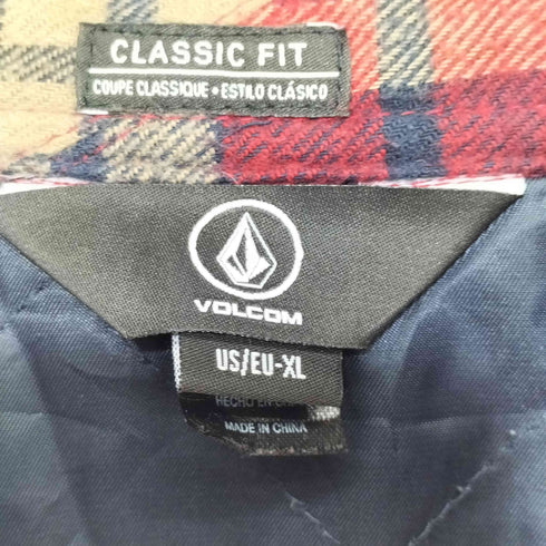 ヴォルコム VOLCOM 80-90s チェック柄 キルティング裏地 シャツジャケット メンズ import:XL