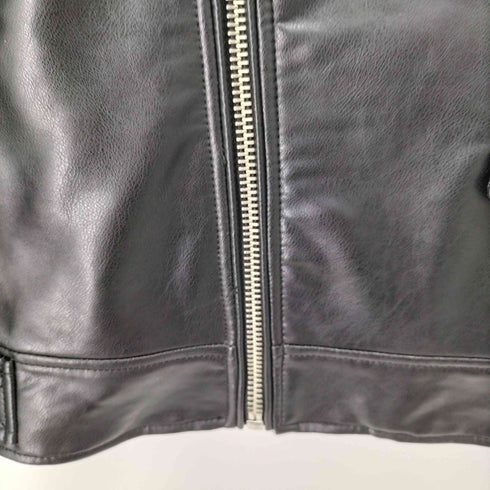 ザラ ZARA フェイクレザーダブルライダース メンズ import:L