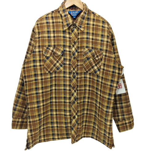 Northern Summit 80-90s チェック柄 キルティング裏地 シャツジャケット メンズ import:XL
