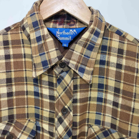 Northern Summit 80-90s チェック柄 キルティング裏地 シャツジャケット メンズ import:XL