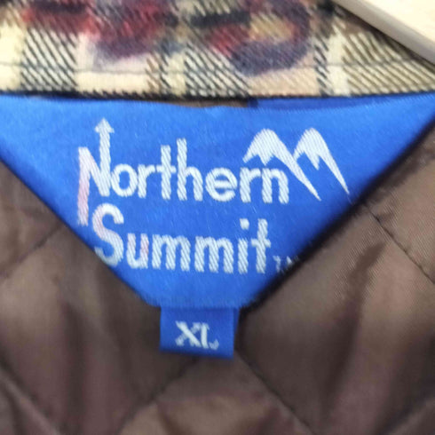 Northern Summit 80-90s チェック柄 キルティング裏地 シャツジャケット メンズ import:XL
