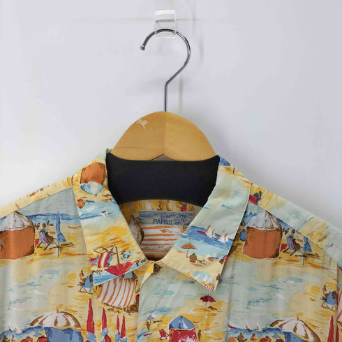 パパス papas S/S アロハシャツ ハワイアンシャツ レーヨン100 メンズ import:M