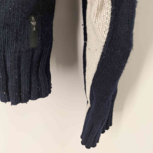 エンポリオアルマーニ EMPORIO ARMANI ジップアップニットセーター フロントエンブレム メンズ import:XL
