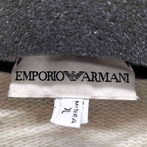 エンポリオアルマーニ EMPORIO ARMANI ジップアップニットセーター フロントエンブレム メンズ import:XL