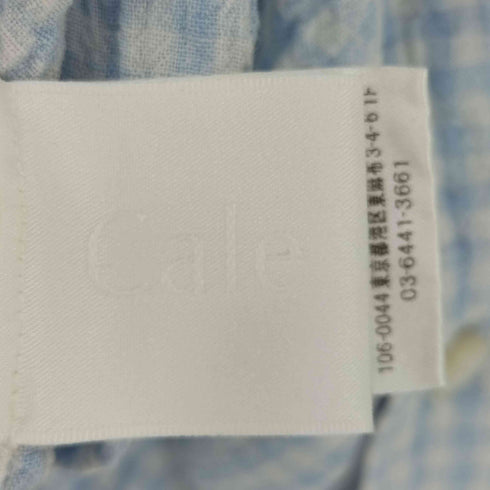 ケール Cale 24SS ギンガムチェックリネンオープンカラーBDシャツ メンズ JPN:3