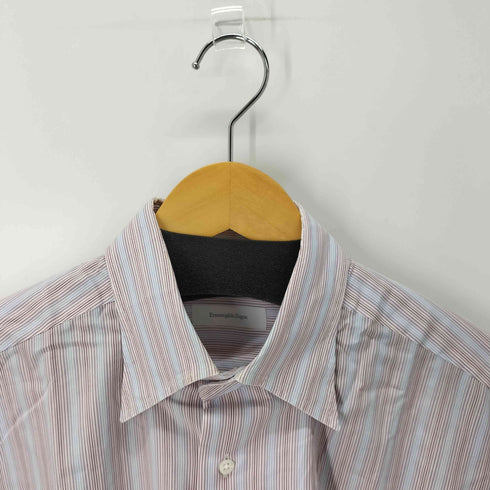 ERMENEGILDO ZEGNA ストライプオーバーサイズシャツ ドレスシャツ メンズ 43/17