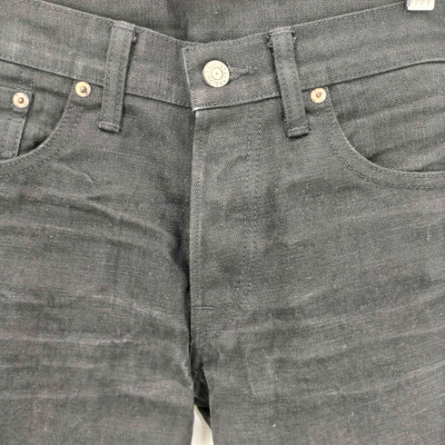 ダブルアールエルラルフローレン RRL RALPH LAUREN MADE IN USA LOW STRAIGHT BLACK ON BLACK DENIM PANTS スリムデニムパンツ メンズ 29×30