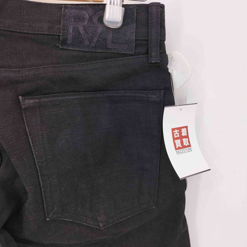ダブルアールエルラルフローレン RRL RALPH LAUREN MADE IN USA LOW STRAIGHT BLACK ON BLACK DENIM PANTS スリムデニムパンツ メンズ 29×30