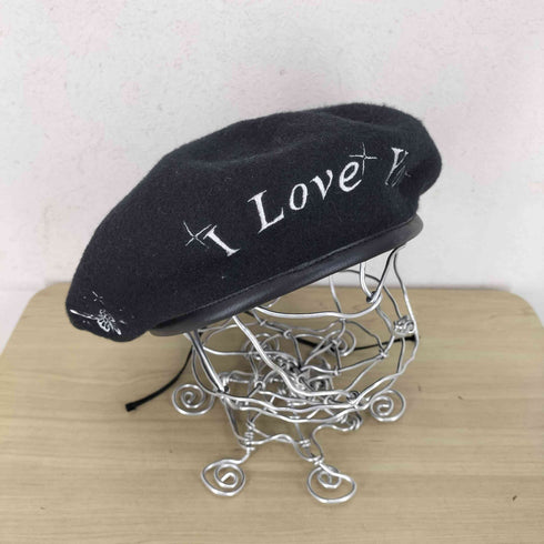 アザストーキョー AZS TOKYO I LOVE YOU 刺繍ウールベレー帽 メンズ