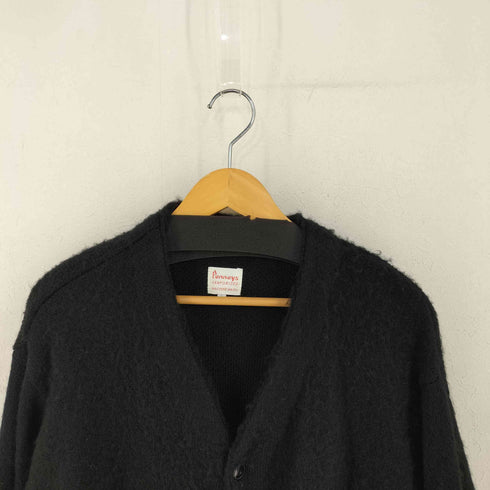 ペニーズ PENNEYS 別注 ビッグシルエット モヘヤタッチ 総柄 ルーズカーディガン ファイヤーパターン メンズ JPN:L