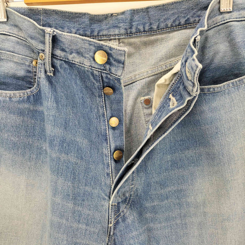 グラフペーパー Graphpaper Selvage Denim Five Pocket Wide Straight Pants LIGHT FADE メンズ JPN:3