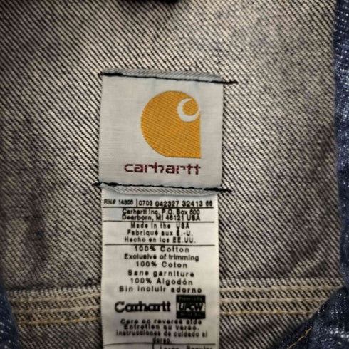 カーハート Carhartt 90S USA製 3rd 刺繍デニムジャケット メンズ JPN:L