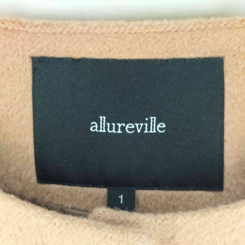 アルアバイル allureville アンゴラ混 ノーカラー ウールジャケット レディース JPN:1