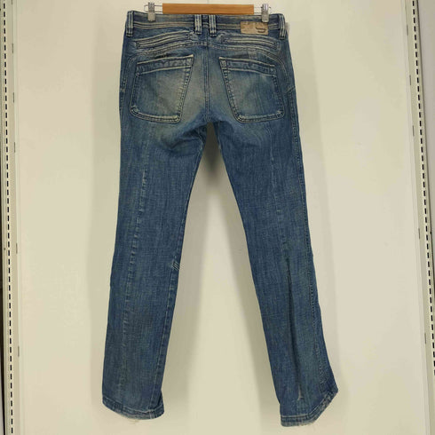 ディーゼル DIESEL SLICKAP ジップポケット ステッチ切替 ストレートデニムパンツ メンズ W:32 L:32