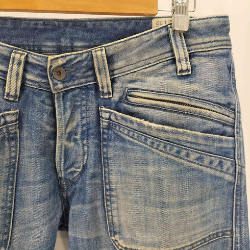 ディーゼル DIESEL SLICKAP ジップポケット ステッチ切替 ストレートデニムパンツ メンズ W:32 L:32