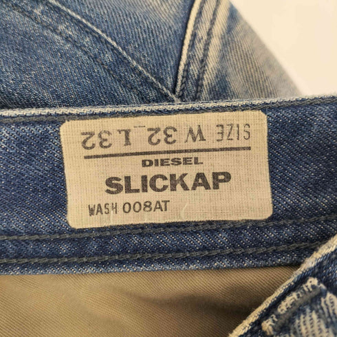 ディーゼル DIESEL SLICKAP ジップポケット ステッチ切替 ストレートデニムパンツ メンズ W:32 L:32