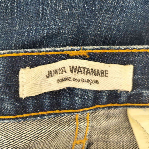 ジュンヤワタナベコムデギャルソンデニム JUNYA WATANABE COMME des GARCONS DENIM ロゴ型押しパッチ 赤耳 5ポケット ジップフライ デニムパンツ メンズ JPN:M