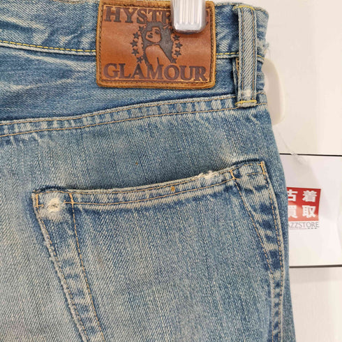 ヒステリックグラマー HYSTERIC GLAMOUR SP加工小窓リメイクスタッズ付きストレートデニムパンツ メンズ 28