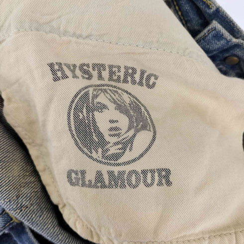 ヒステリックグラマー HYSTERIC GLAMOUR SP加工小窓リメイクスタッズ付きストレートデニムパンツ メンズ 28