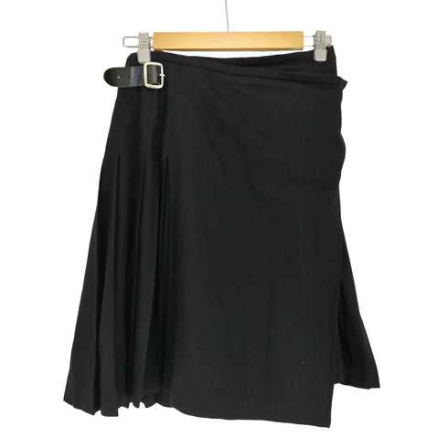 マーガレットハウエル MARGARET HOWELL 旧タグ OLD ウールカシミヤ プリーツ ラップスカート 巻きスカート レディース 2
