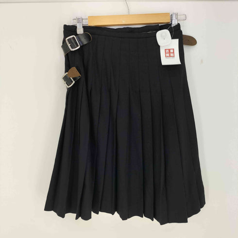マーガレットハウエル MARGARET HOWELL 旧タグ OLD ウールカシミヤ プリーツ ラップスカート 巻きスカート レディース 2