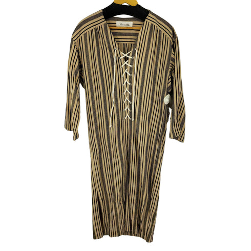 サラマリカ Sara Mallika STRIPE LACEUP DRESS レディース JPN:S