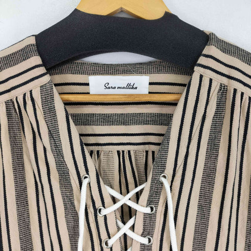サラマリカ Sara Mallika STRIPE LACEUP DRESS レディース JPN:S